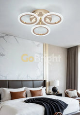 Lustra LED 48W cu Telecomanda Elixir 3 Tipuri de Lumini Auriu